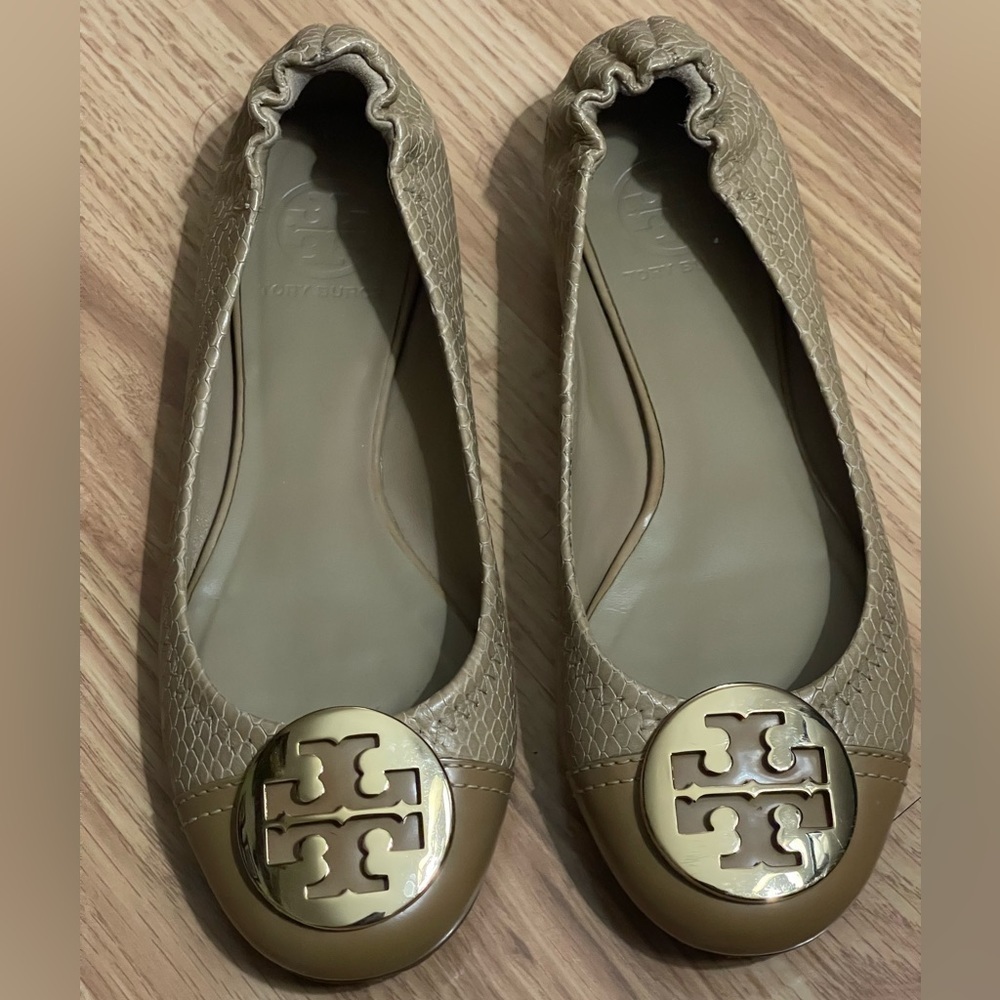 Tory Burch Tan Leather Reva flats size 7M​​​​​​